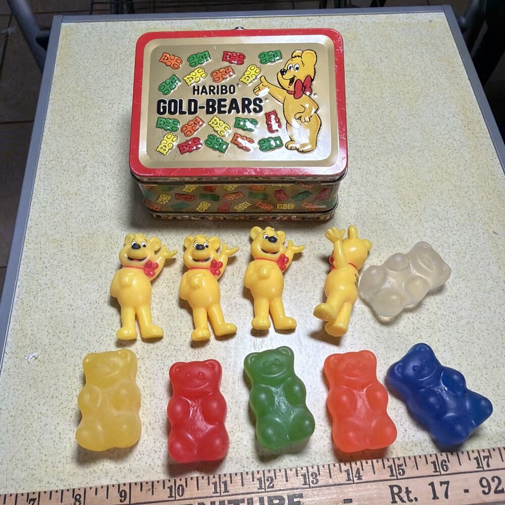 Haribo Gold Bears Mini Lunchbox Filled With 1 Inch Rubber Gummi Bears